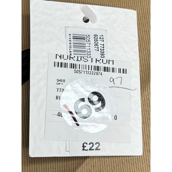 River Island Black Embossed Triangle Bikini Top 6 NWT - Picture 5 of 6